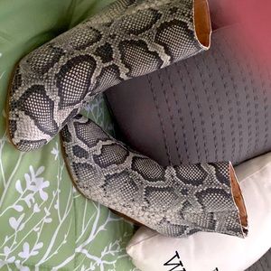 Beautiful snakeskin booties